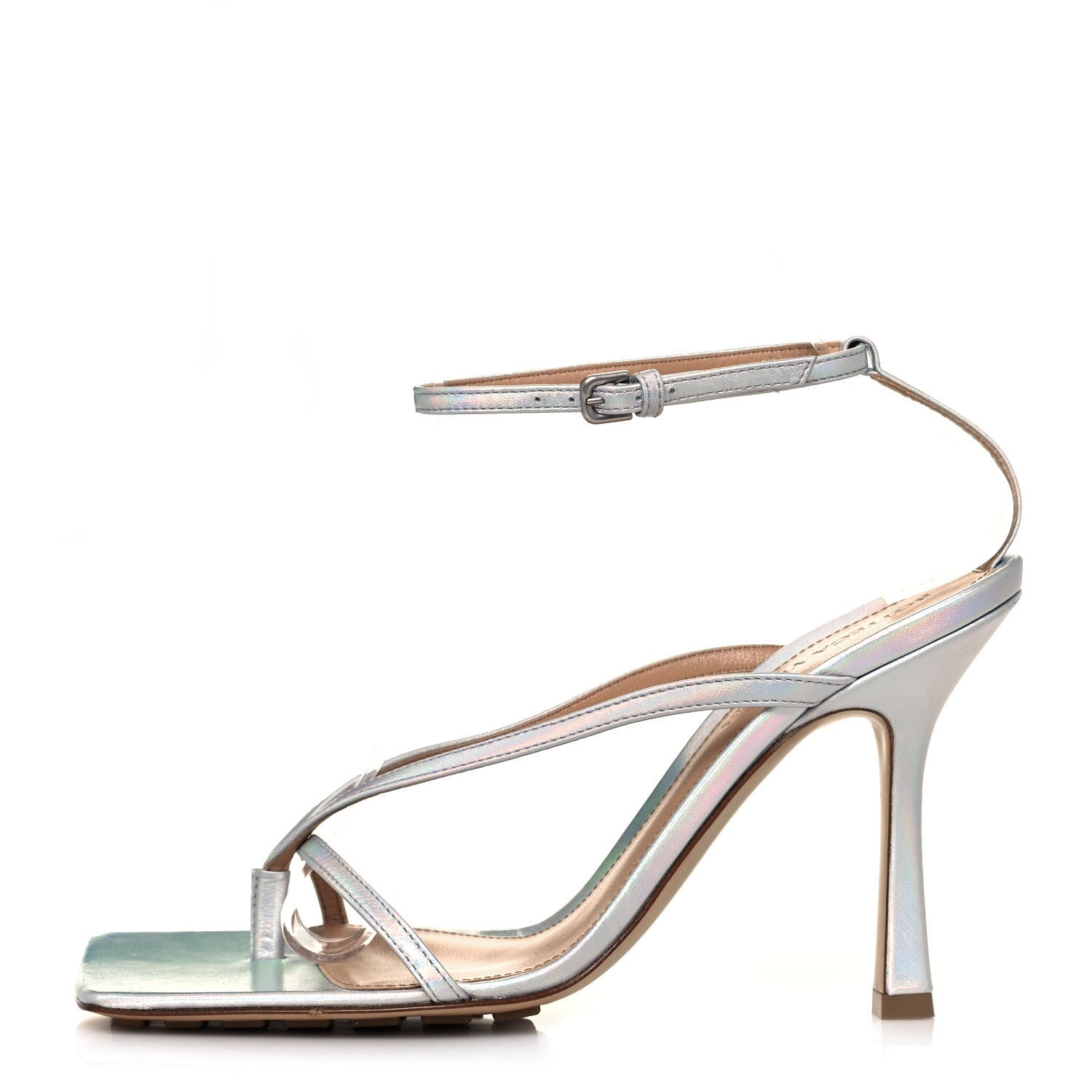 Bottega Veneta Laser Nappa Stretch Multi Strap 90mm Sandals 38 Moon Drop 1 of 7