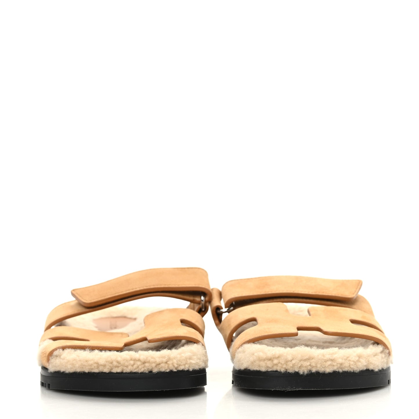 Suede Goatskin Woolskin Womens Chypre Sandals 36.5