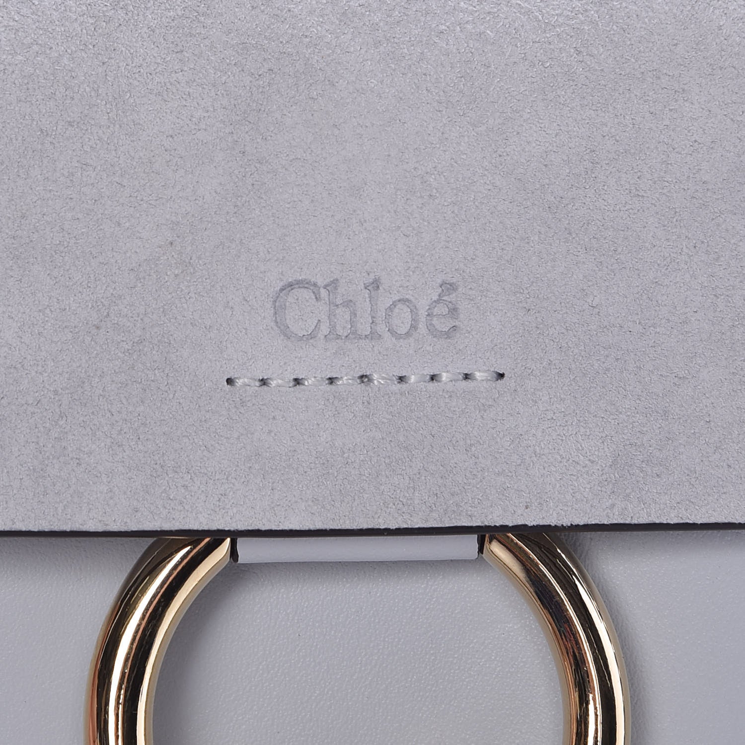 Chloe Suede Calfskin Mini Faye Bracelet Bag Light Cloud 8 of 10