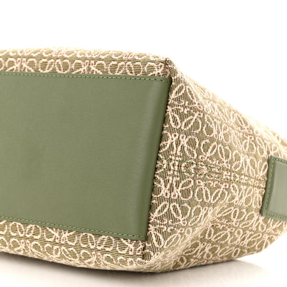 Loewe Jacquard Anagram Calfskin Small Cubi Bag Avocado Green 10 of 10