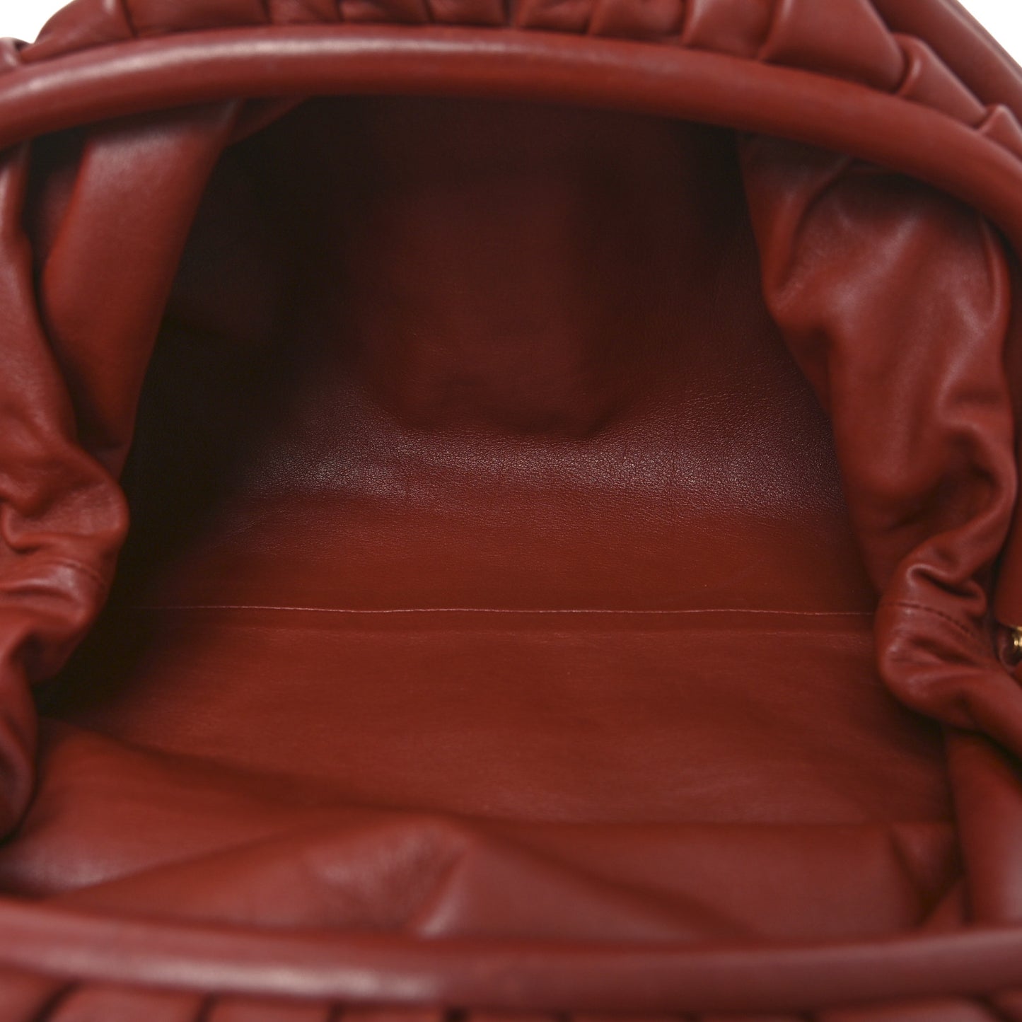 Smooth Butter Calf The Pouch Oversized Clutch Rust
