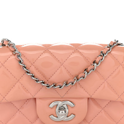 Chanel Patent Calfskin Quilted Extra Mini Rectangular Flap Pink 8 of 11
