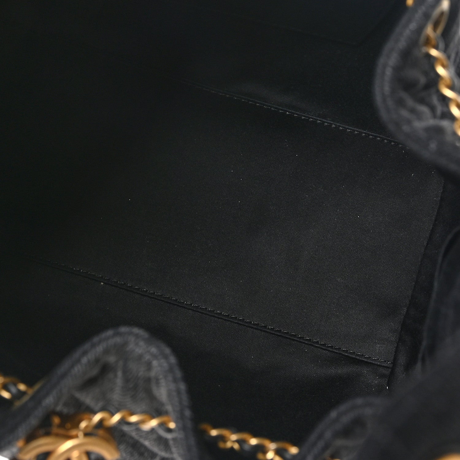 Chanel Washed Denim Quilted Small Chanel 25 Handbag Black 1687970