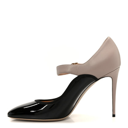 Valentino Garavani Patent Nappa Mary Jane Pumps 40.5 Black Poudre 1 of 10