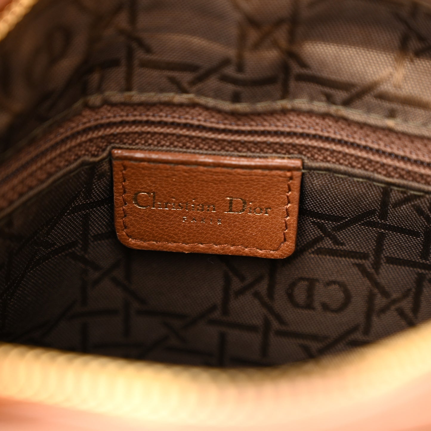 Lambskin Cannage Medium Lady Dior Tan