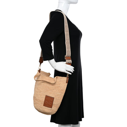 Loewe Raffia Mini Slit Tote Bag Natural Tan 2 of 10