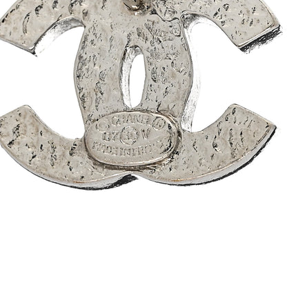 Chanel Crystal Timeless CC Earrings Silver 4 of 5