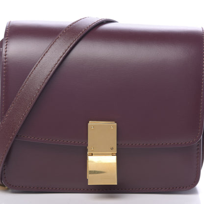 Celine Box Calfskin Small Classic Box Flap Bag Burgundy 8 of 10