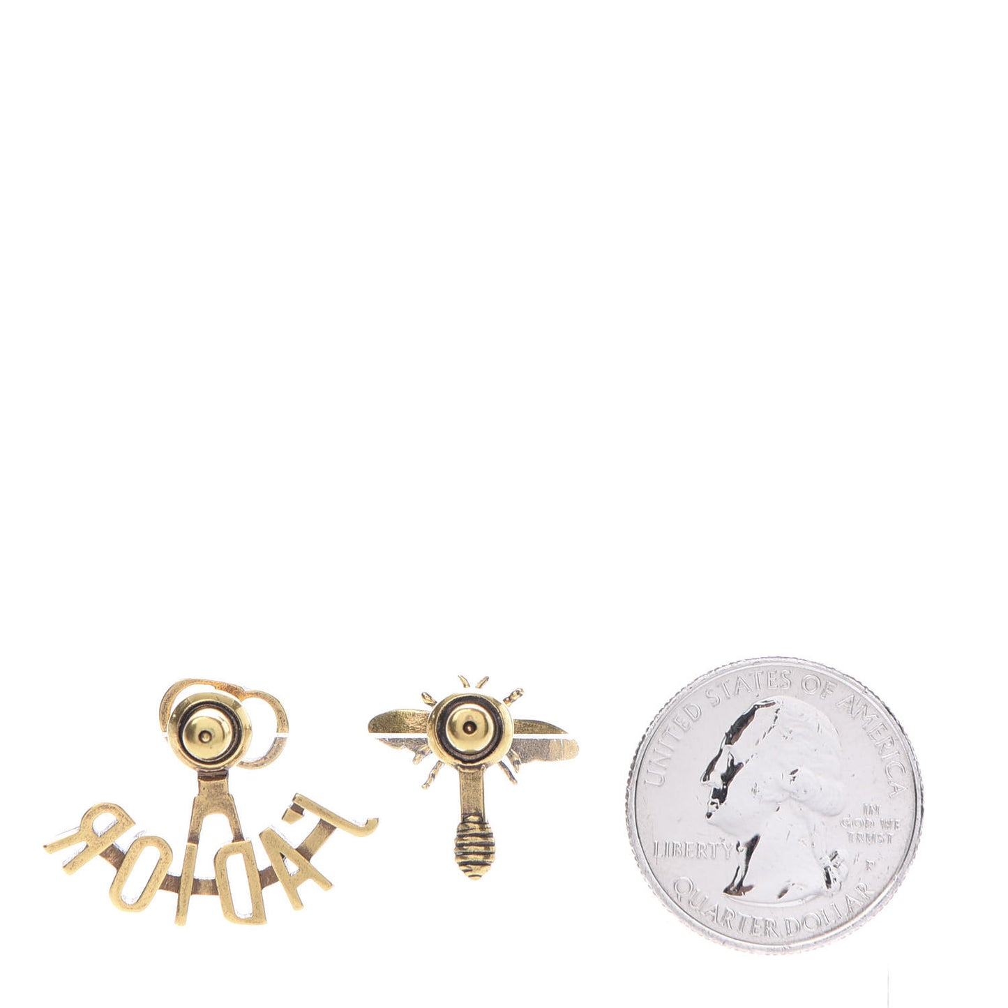 Metal J'Adior Earrings Aged Gold