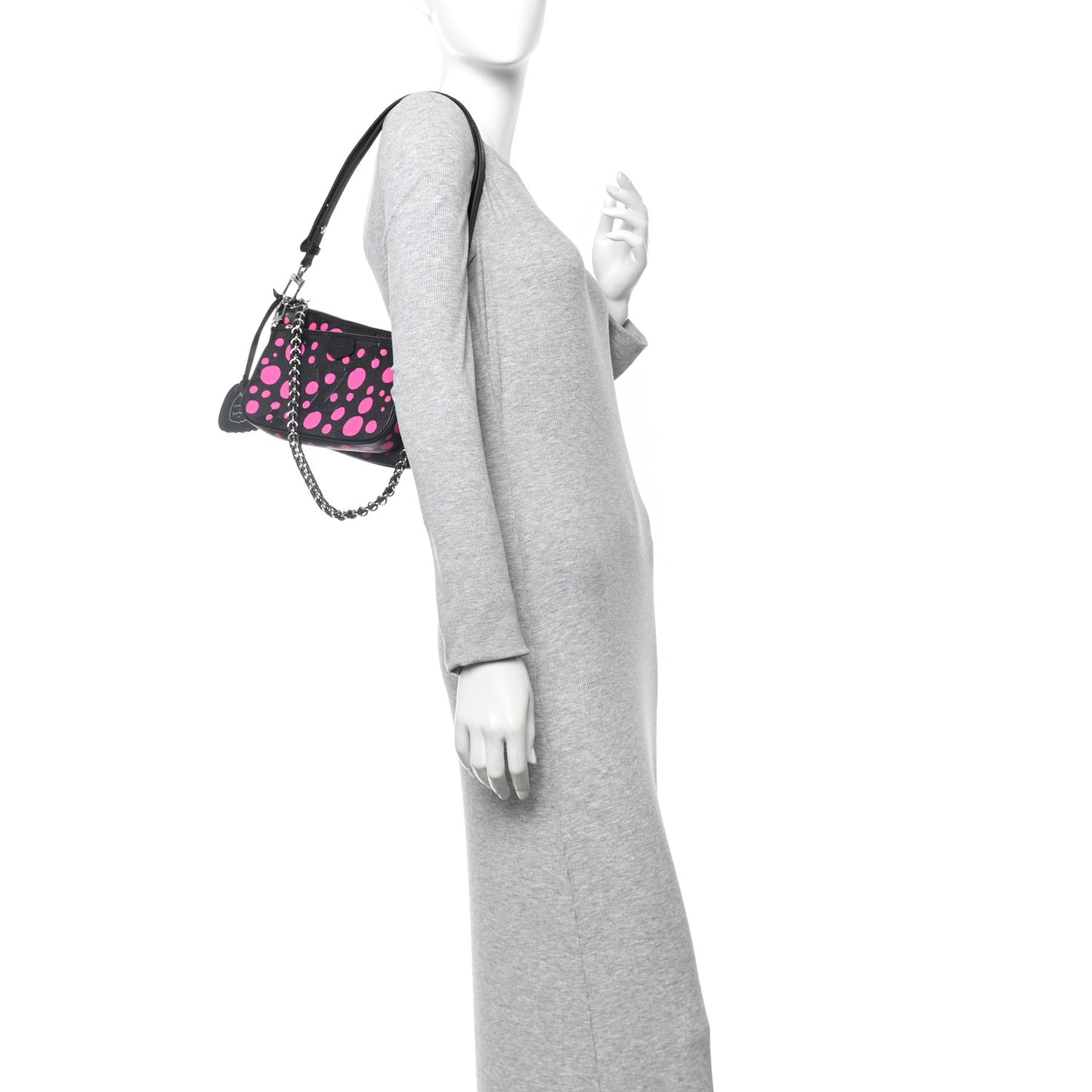 LV X YK Empreinte Multi Pochette Accessories Black Fuchsia
