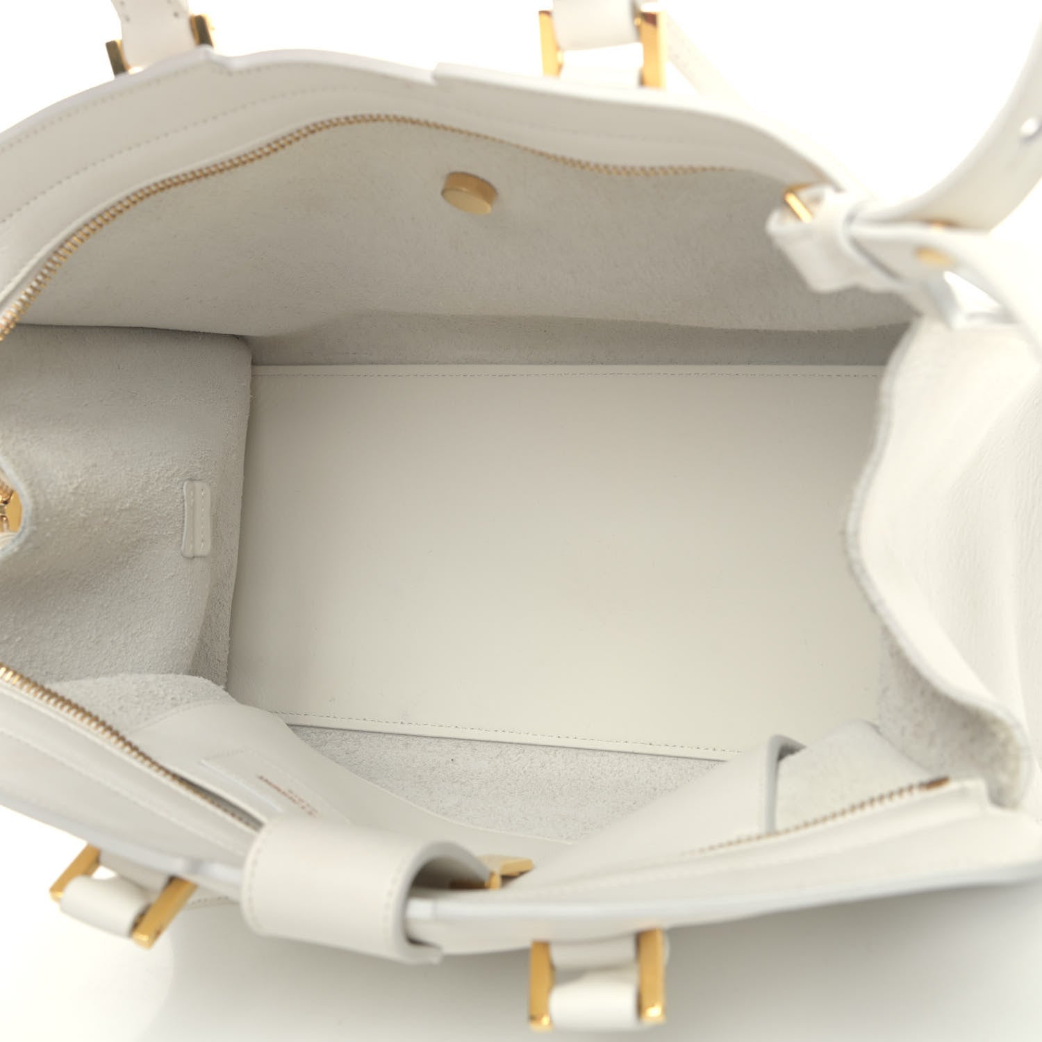 Saint Laurent Calfskin Small Classic Y Cabas White 4 of 4