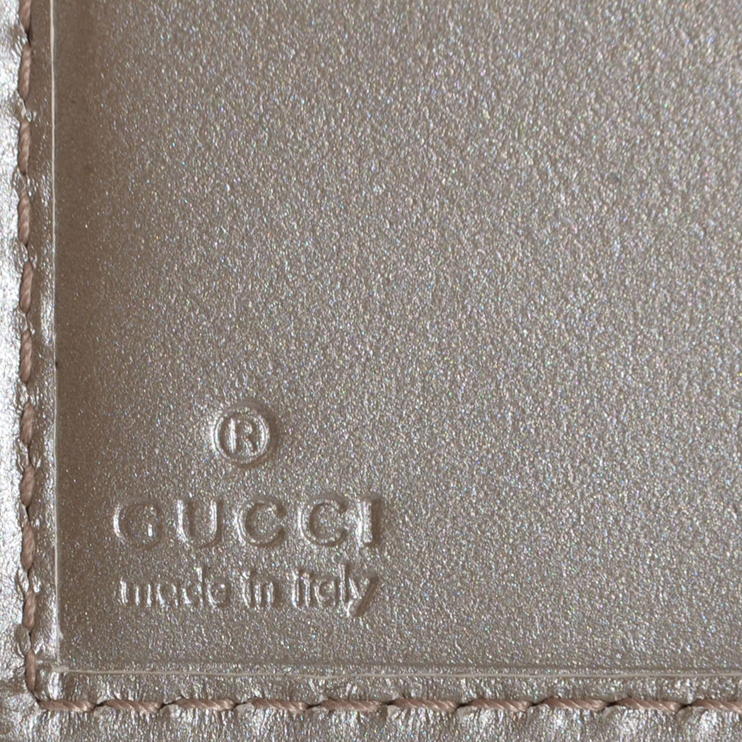 Gucci Imprime Monogram GG Pierce French Flap Wallet Silver 6 of 8