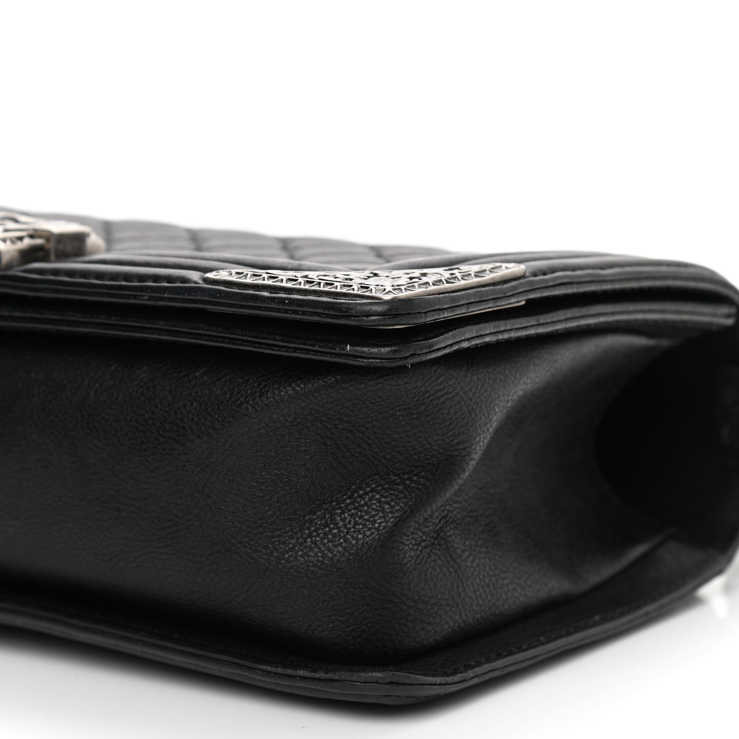Chanel Calfskin Quilted Metal Embellished Paris Dallas Medium Boy Flap Black 9 of 9