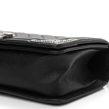 Chanel Calfskin Quilted Metal Embellished Paris Dallas Medium Boy Flap Black 9 of 9