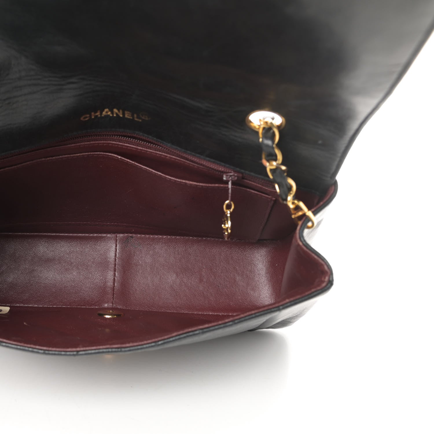 Chanel Lambskin Quilted Medium Single Flap Black 5 of 20