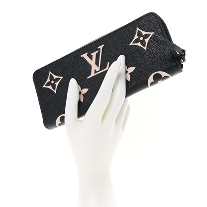Louis Vuitton Empreinte Monogram Giant Clemence Wallet Black Beige 2 of 8