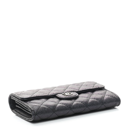 Chanel Iridescent Caviar Quilted Medium Flap Wallet Black 4 of 8