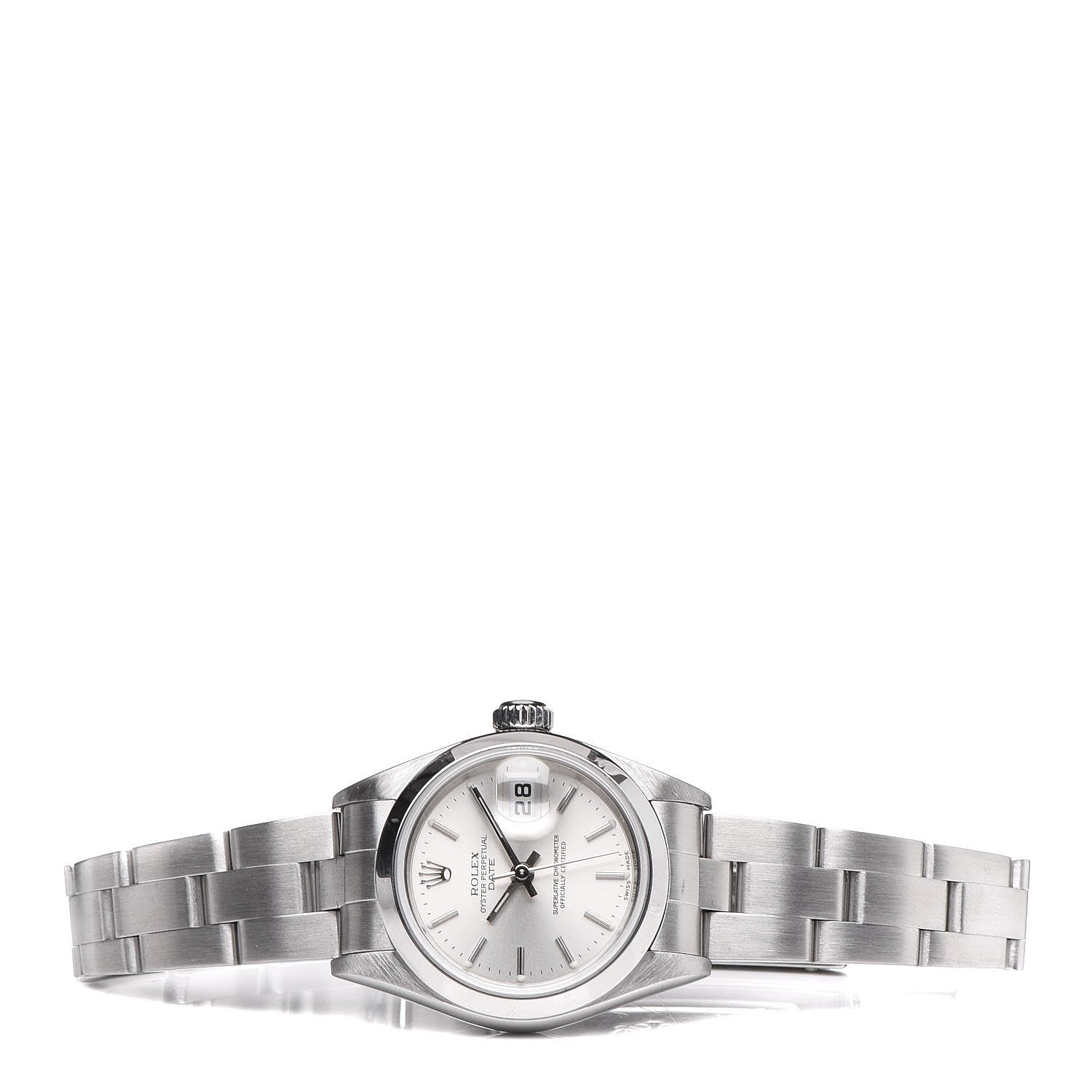 Rolex Stainless Steel 26mm Oyster Perpetual Date Watch Silver 79160 3 of 8