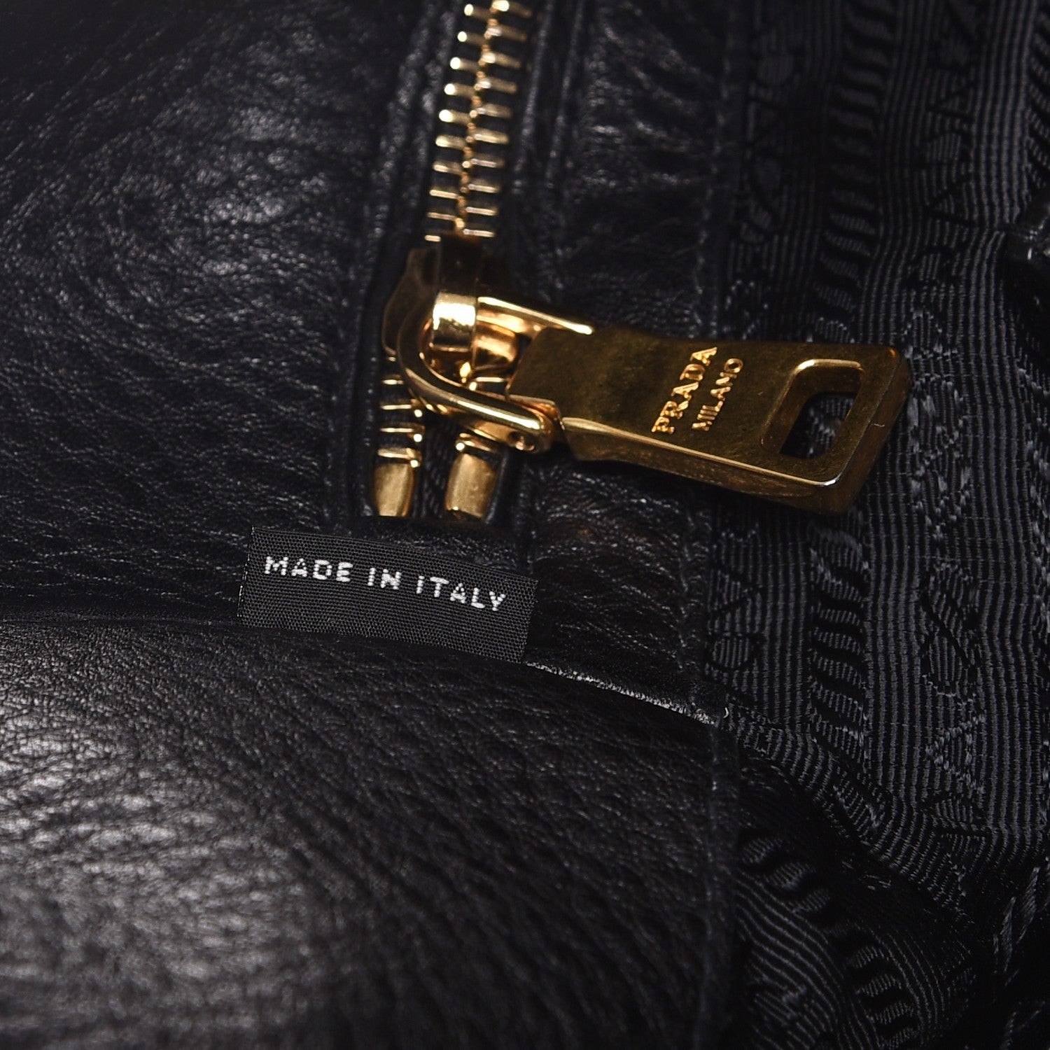 Prada Vitello Daino Side Pocket Shoulder Bag Black 7 of 11