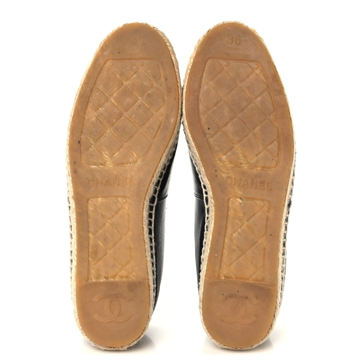 Lambskin CC Espadrilles 36 Black