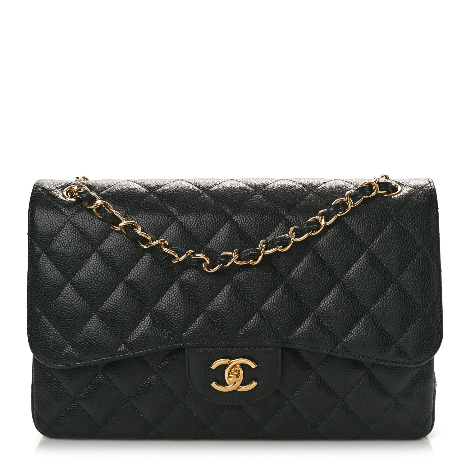 Chanel Caviar Quilted Jumbo Double Flap Black 1 of 9