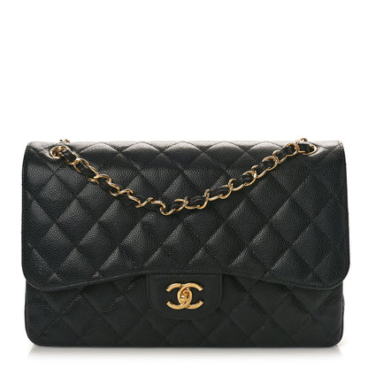 Chanel Caviar Quilted Jumbo Double Flap Black 1 of 9