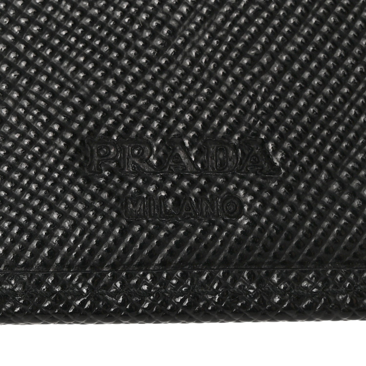 Prada Saffiano Metal Tri-Fold Wallet Black 6 of 9