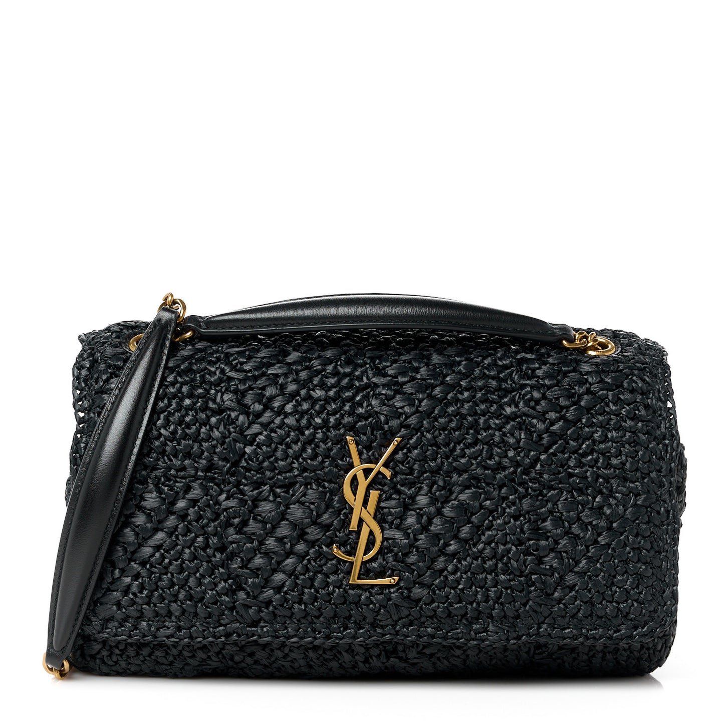 Raffia Monogram Medium Jamie Black