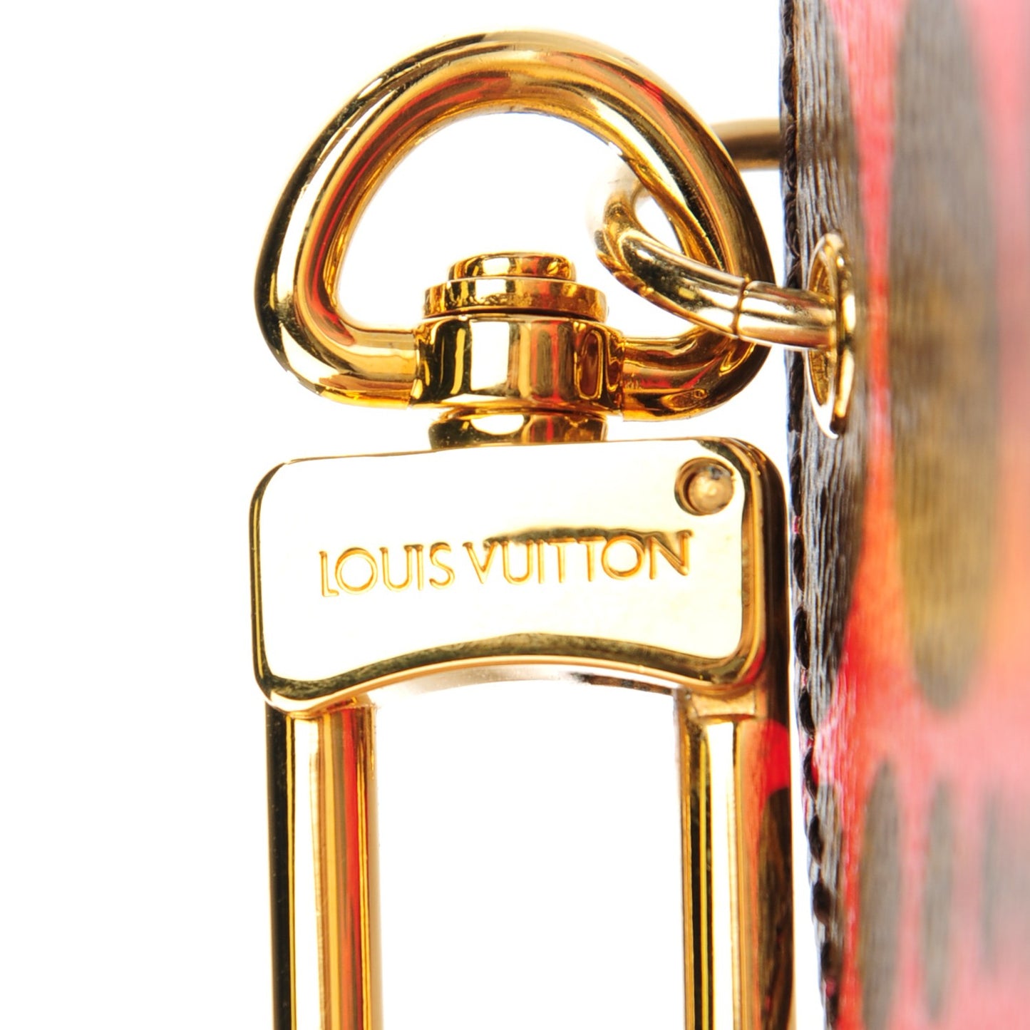 Monogram Kusama Pumpkin Dots Key Holder Red