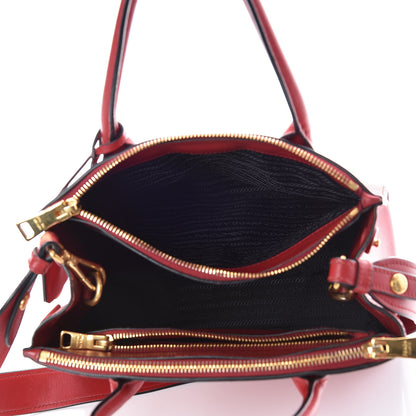 Prada Saffiano City Calfskin Small Esplanade Tote Rosso 10 of 19