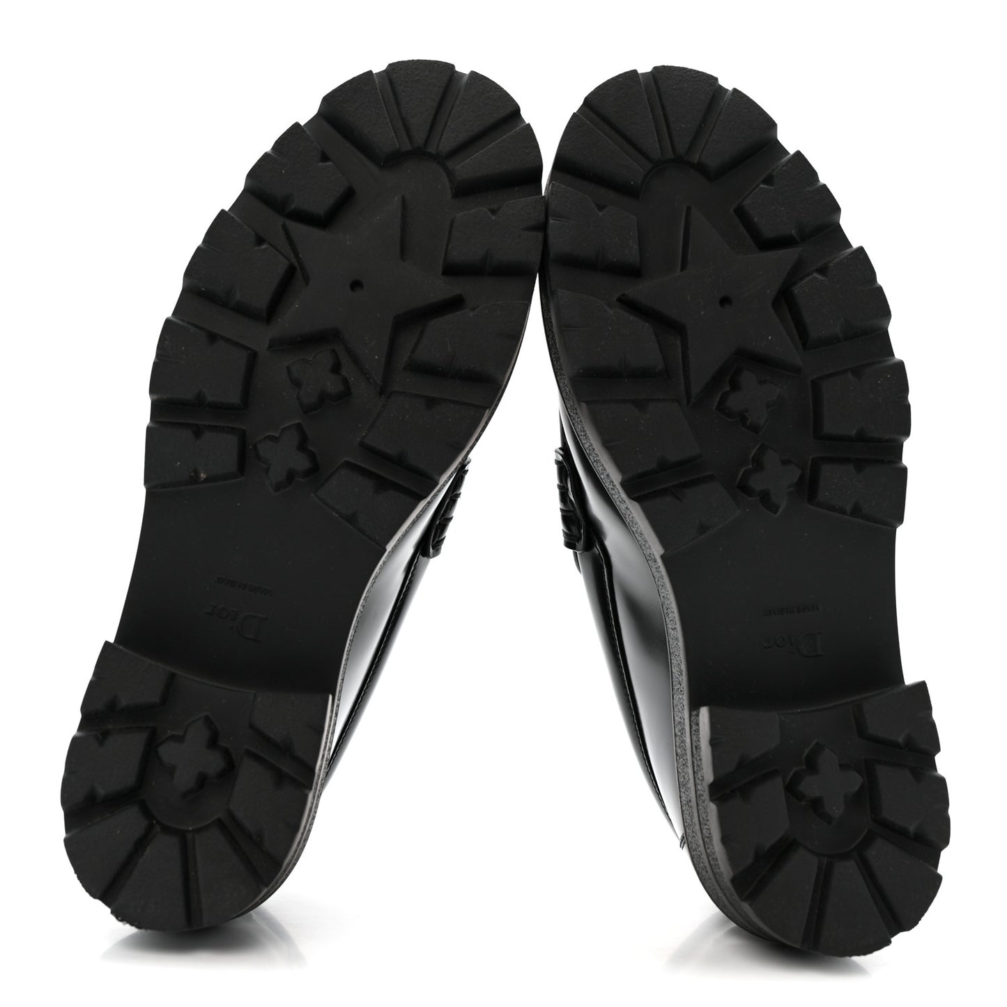 Brushed Calfskin Boy Platform Loafers 39.5 Black