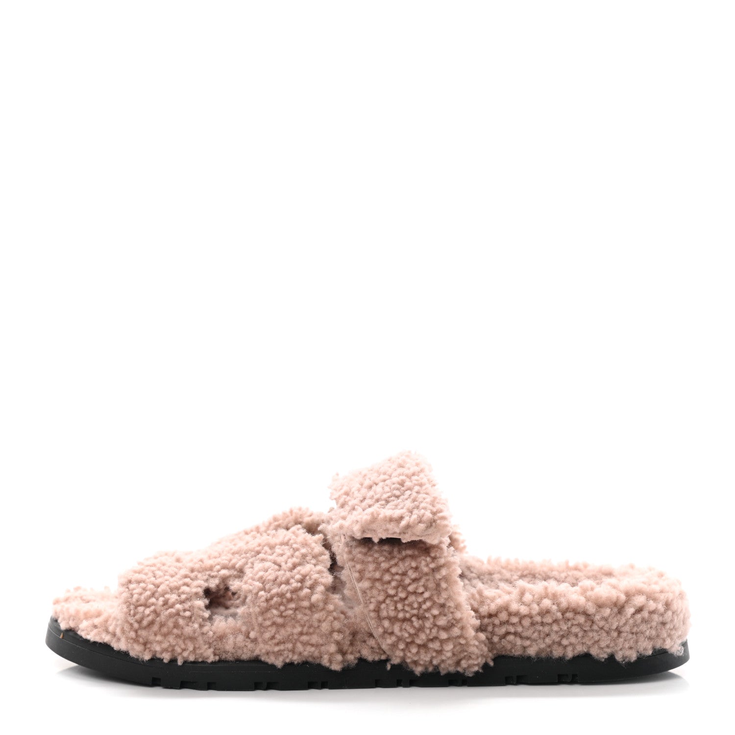 Hermes Woolskin Womens Chypre Sandals 36 Bois De Santal 1 of 8