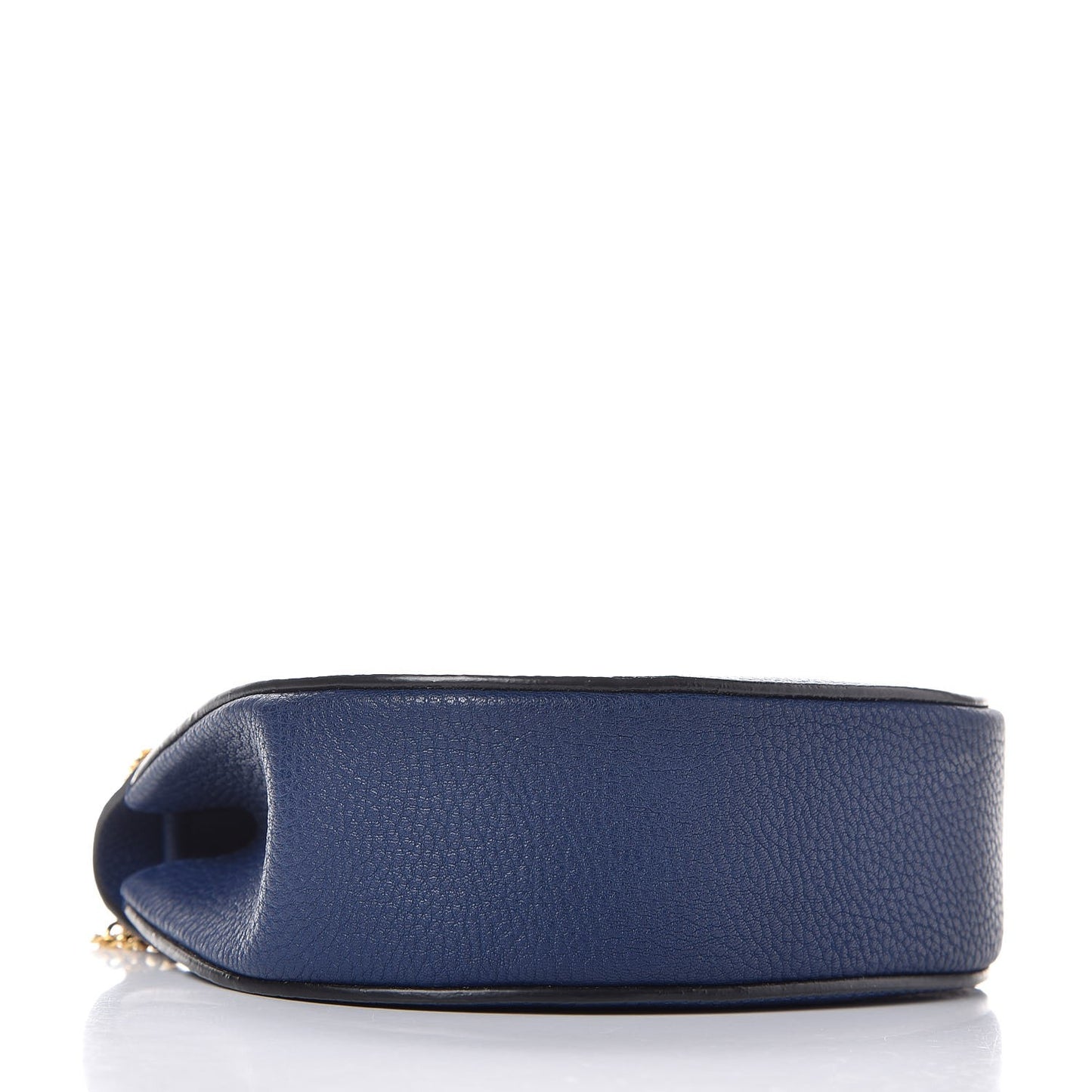Grained Lambskin Mini Drew Shoulder Bag Royal Navy