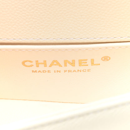 Chanel Caviar Quilted Mini Boy Flap White 6 of 10