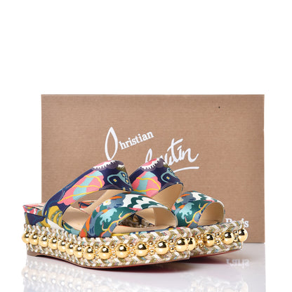 Christian Louboutin Satin Wallpaper Janitag 60 Platform Sandals 36 Charlotte 8 of 8