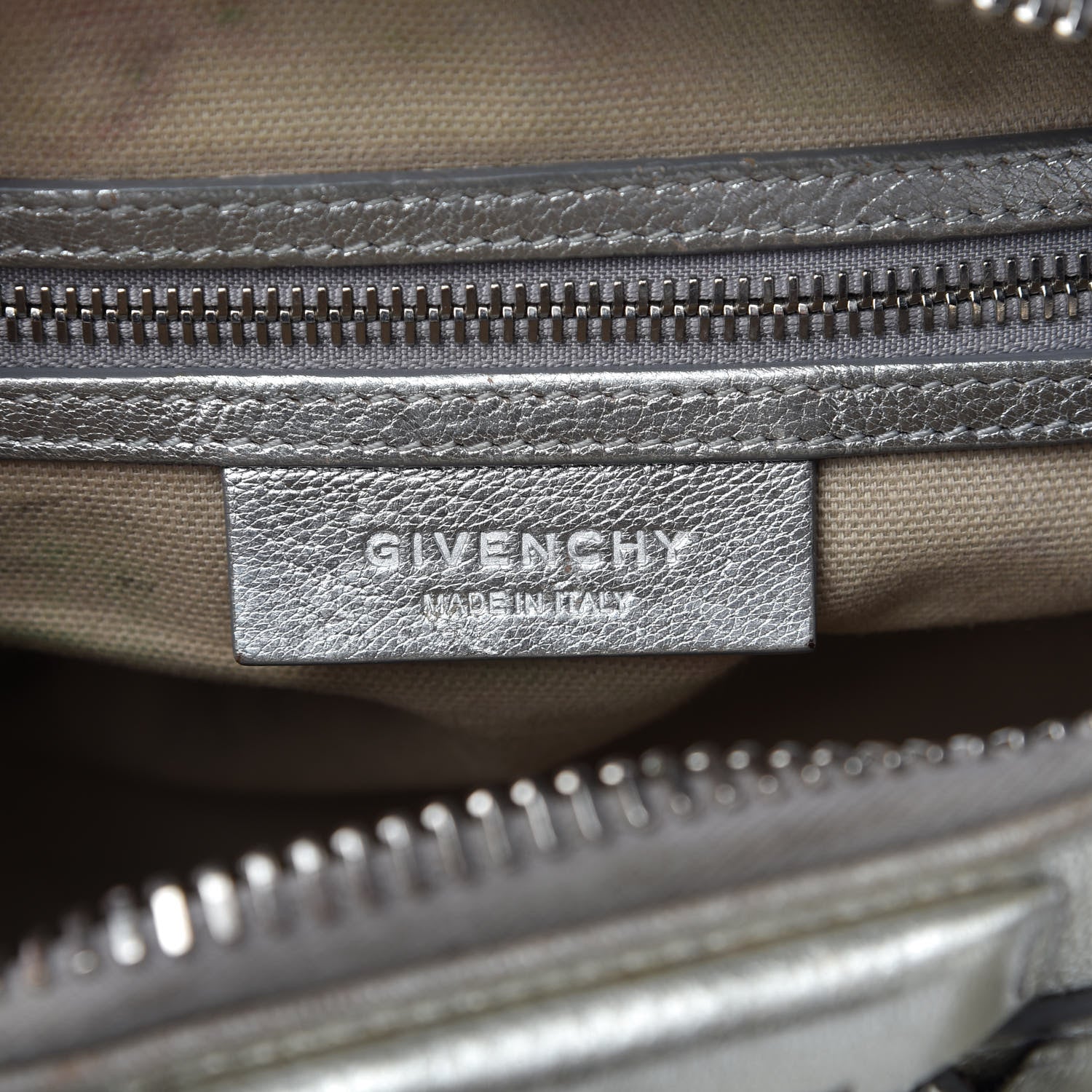 Givenchy Metallic Sugar Goatskin Mini Antigona Silver 8 of 12