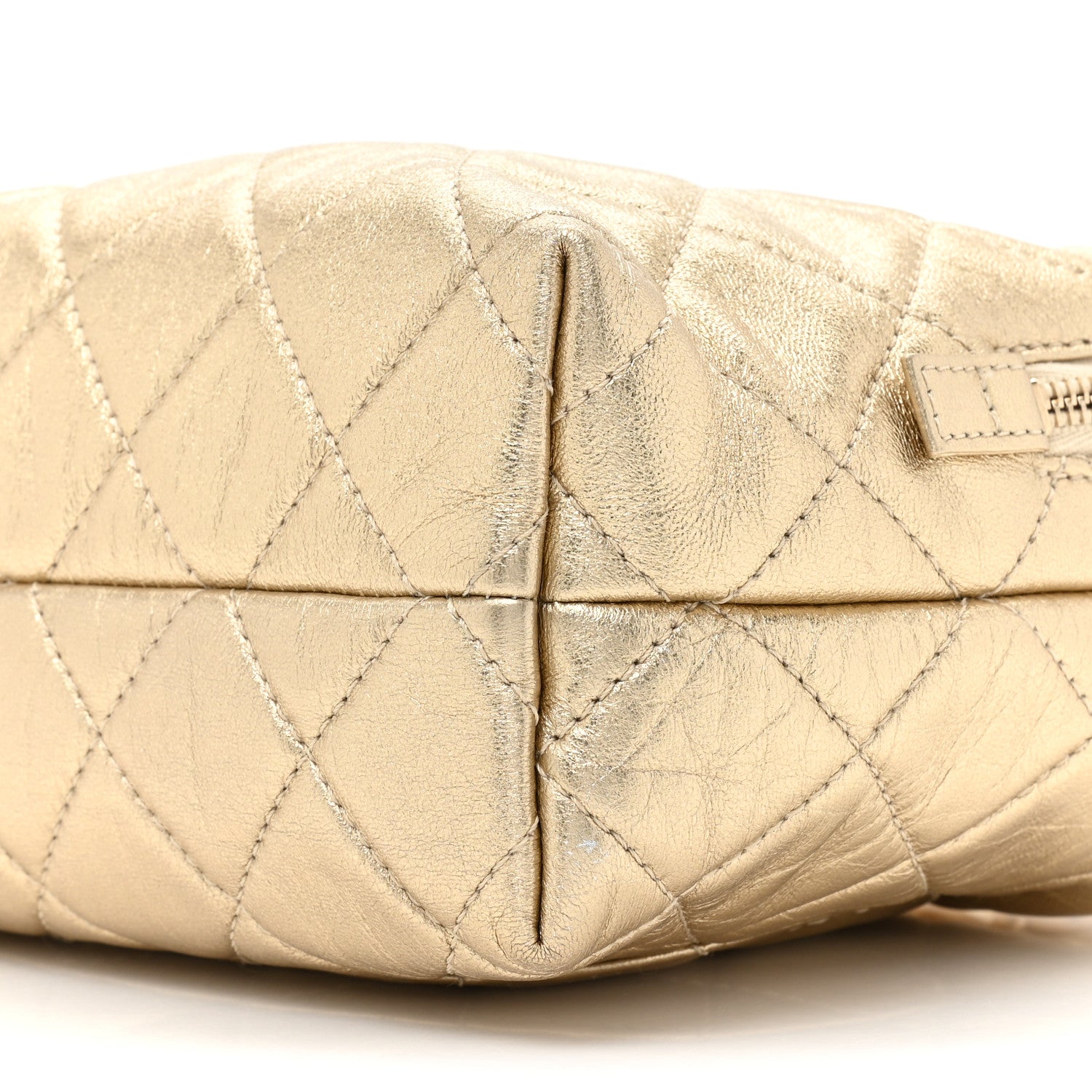 Chanel Metallic Lambskin Quilted Mini Bowling Bag Gold 8 of 11