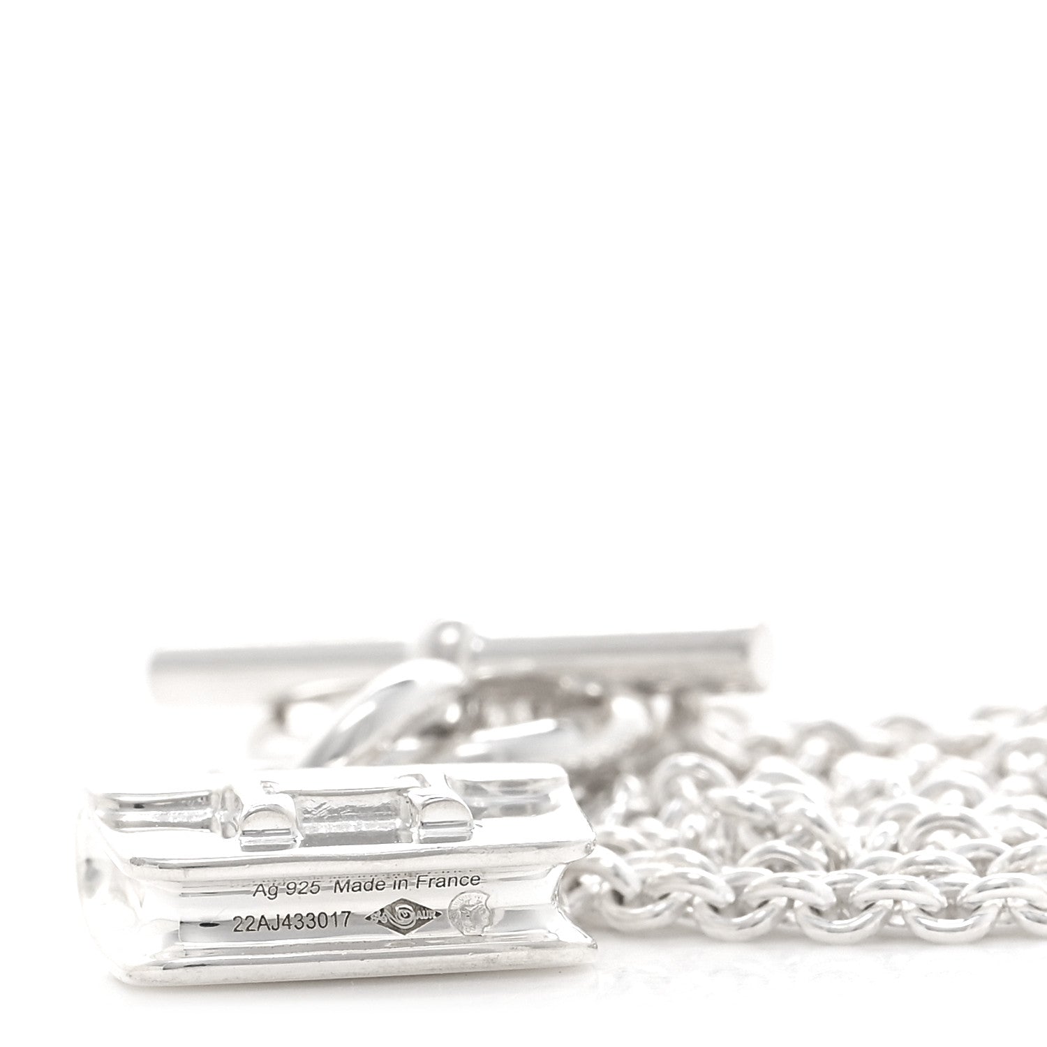 Hermes Sterling Silver Constance Amulettes Pendant Necklace 5 of 5