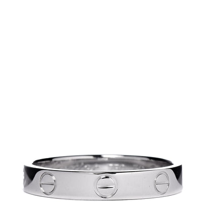 Cartier 18K White Gold 3.5mm LOVE Wedding Band Ring 56 7.5 1 of 4