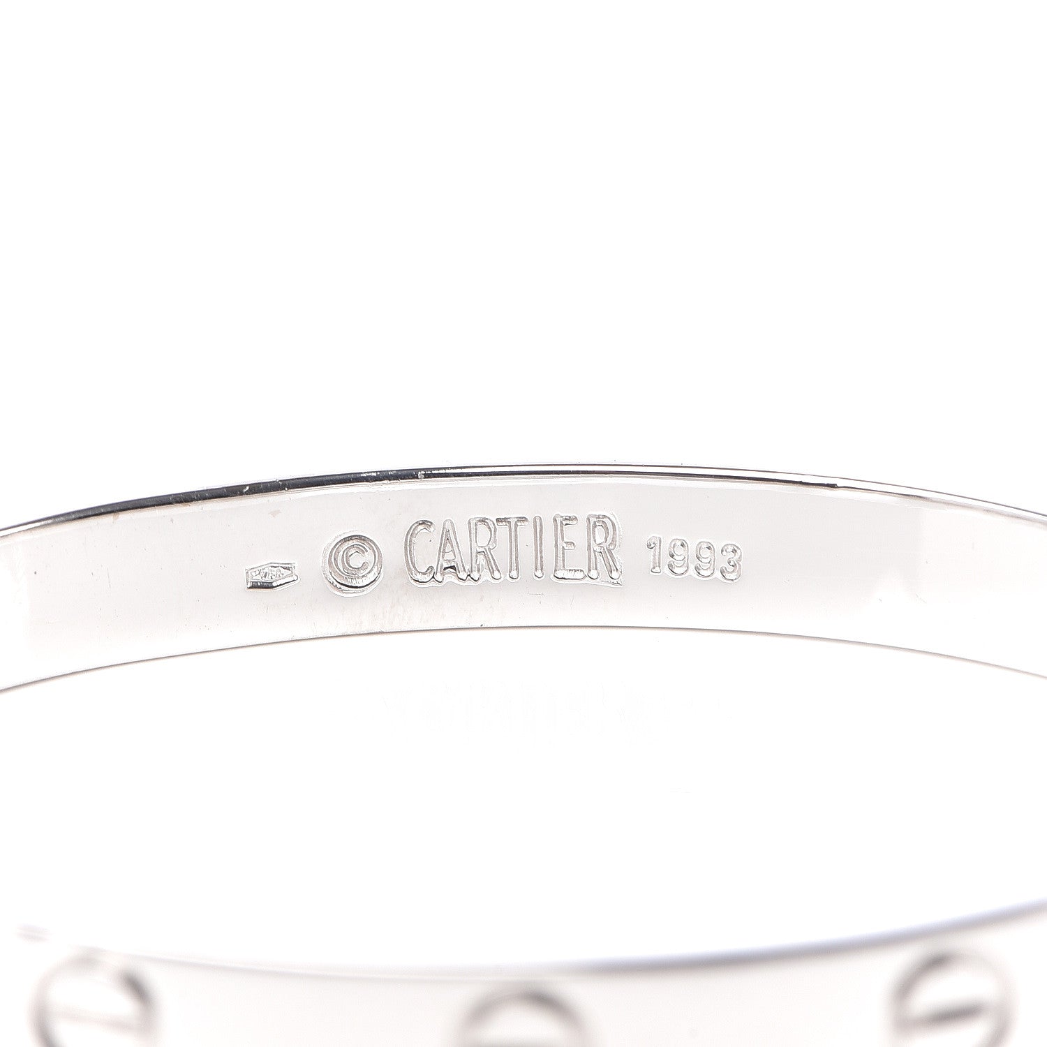 Cartier 18K White Gold LOVE Bracelet 16 8 of 10