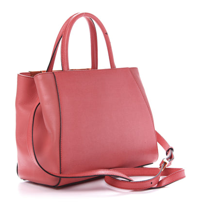Fendi Vitello Elite Flamingo Petite 2Jours Tote Rosa Exstasy 2 of 15