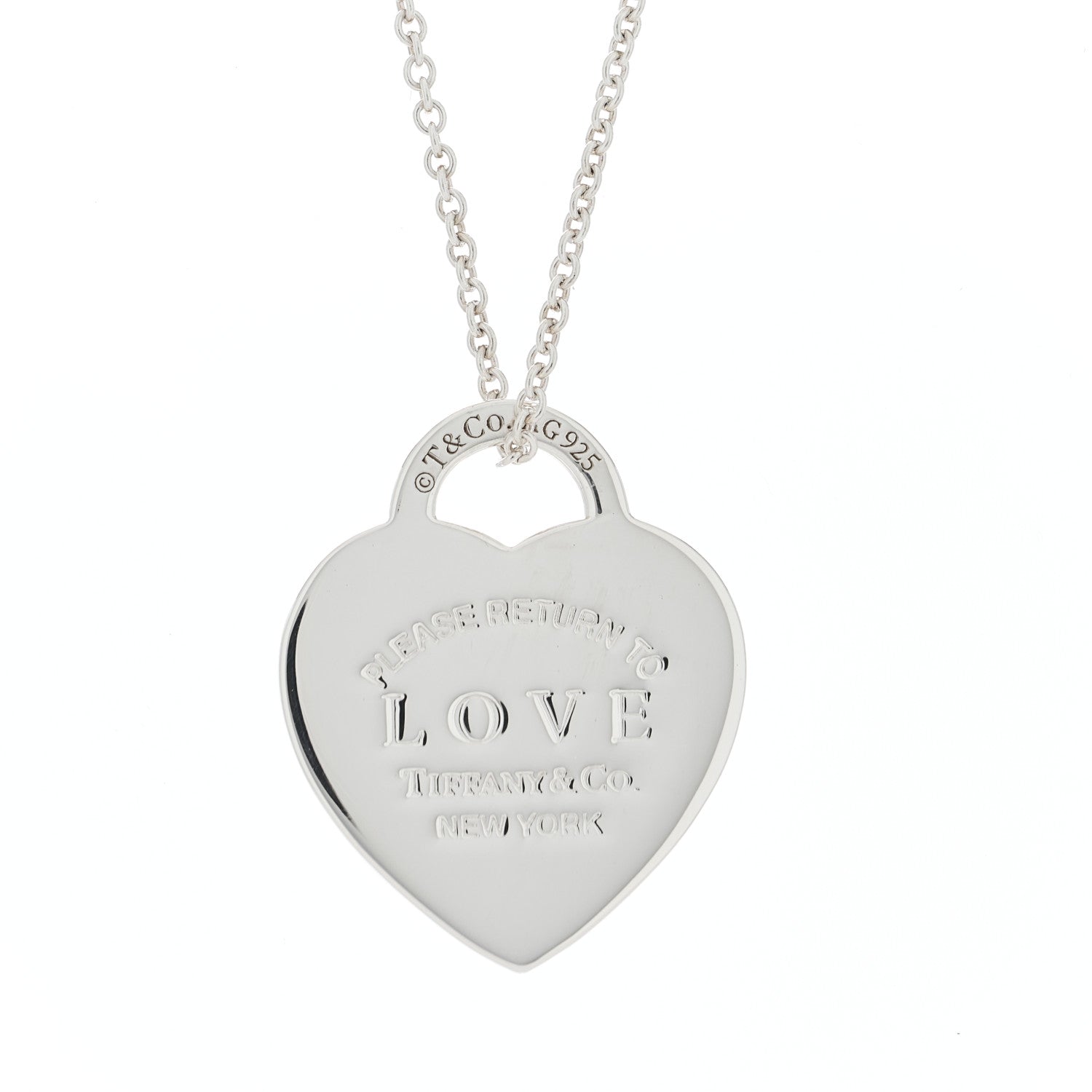 Tiffany Sterling Silver Return To Tiffany Love Pendant Necklace 4 of 6