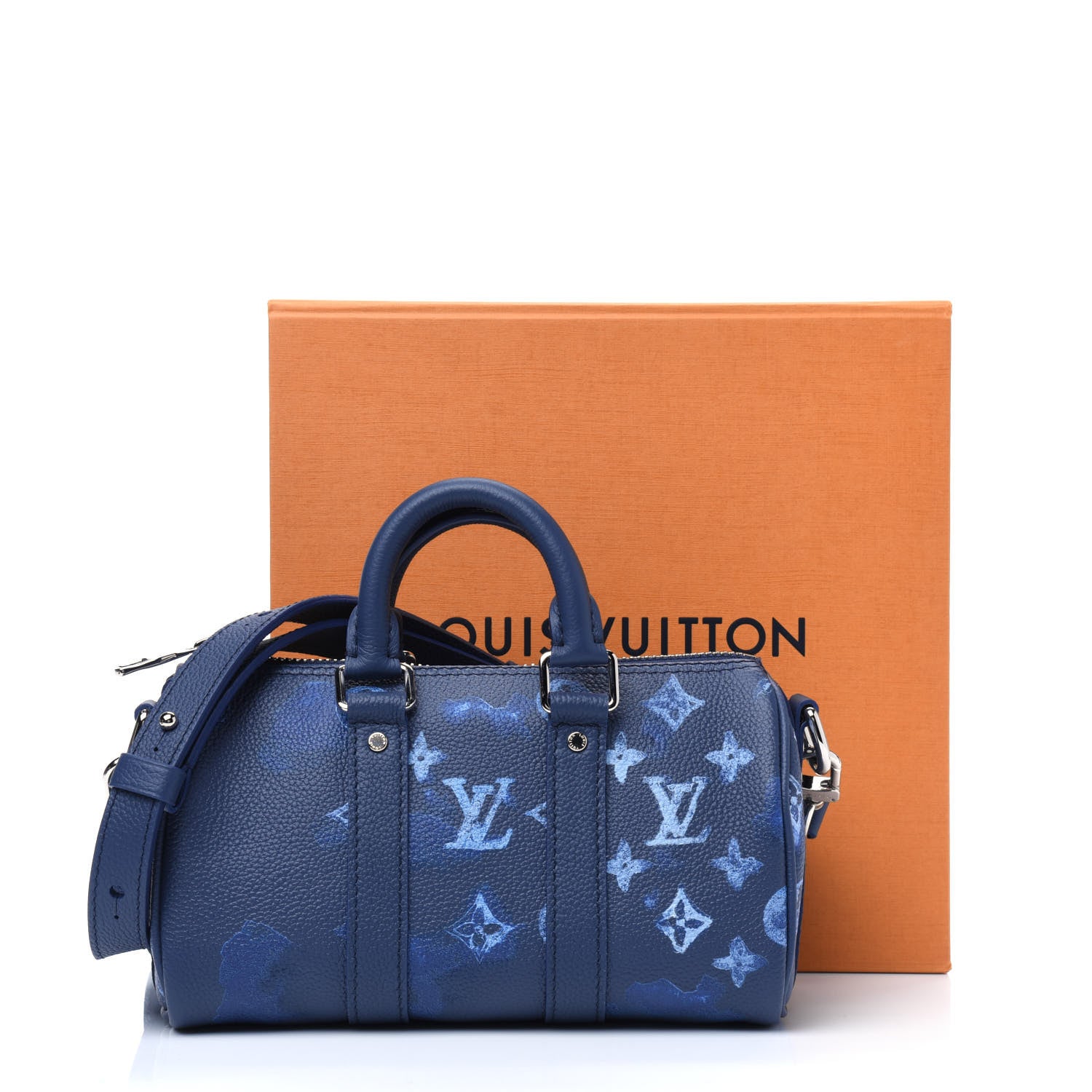 Louis Vuitton Monogram Ink Watercolor Keepall XS Blue 10 of 10