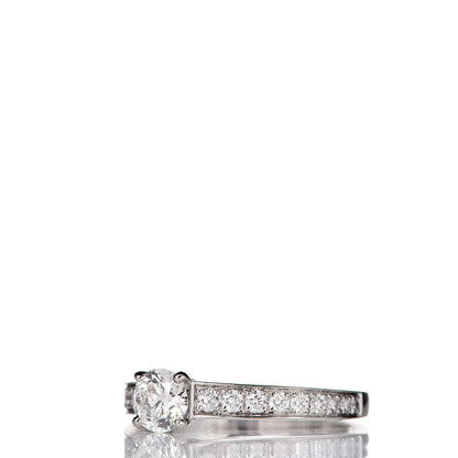 Cartier Platinum Diamond .42ct 1895 Solitaire Engagement Ring 49 4.75 3 of 7