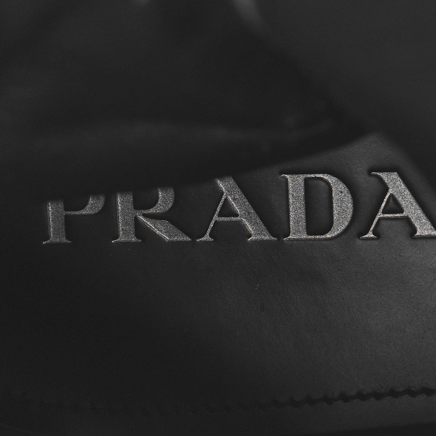 Prada Spazzolato Rois Re-Nylon Metal Triangle Logo Monolith Pouch Pocket 55mm Boots 38 Black 9 of 11