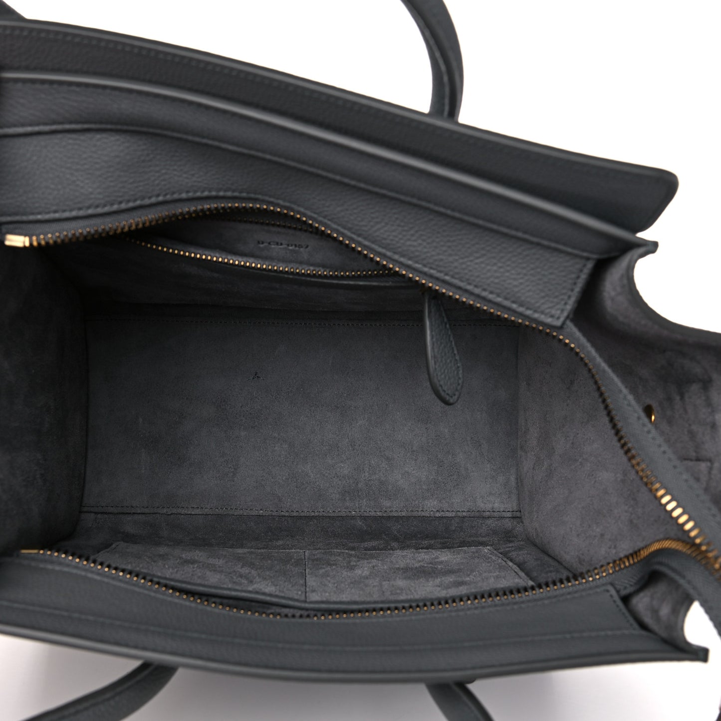 Baby Drummed Calfskin Micro Luggage Kohl