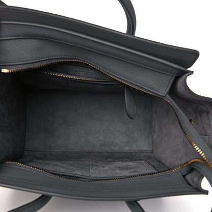 Celine Baby Drummed Calfskin Micro Luggage Kohl 7 of 10