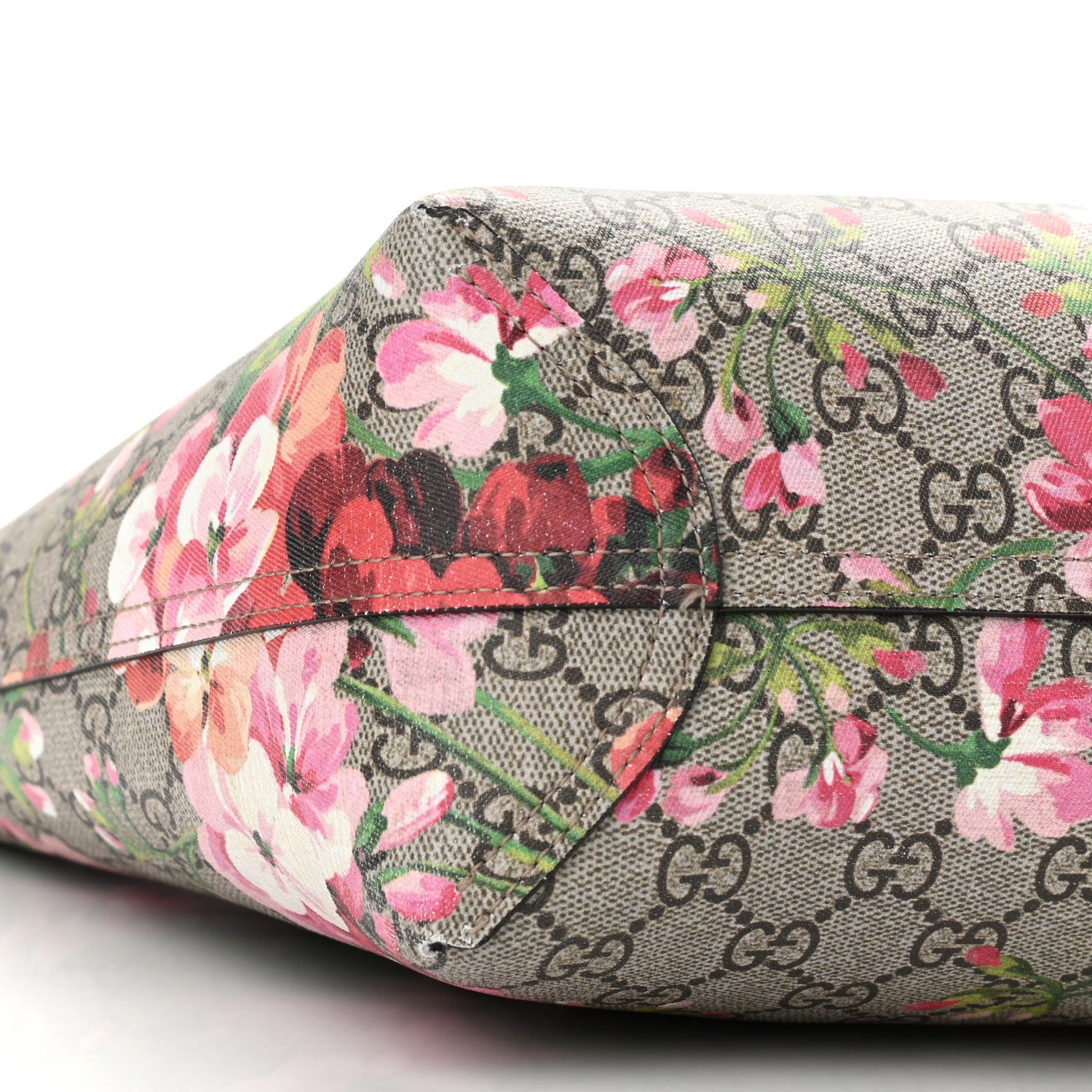 Gucci GG Supreme Monogram Blooms Small Reversible Tote Beige Multicolor Dry Rose 13 of 18