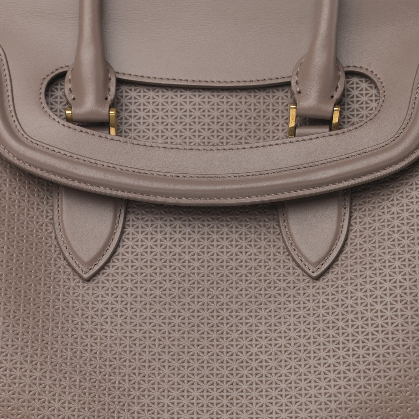 Calfskin Embossed Suede Large Heroine Tan