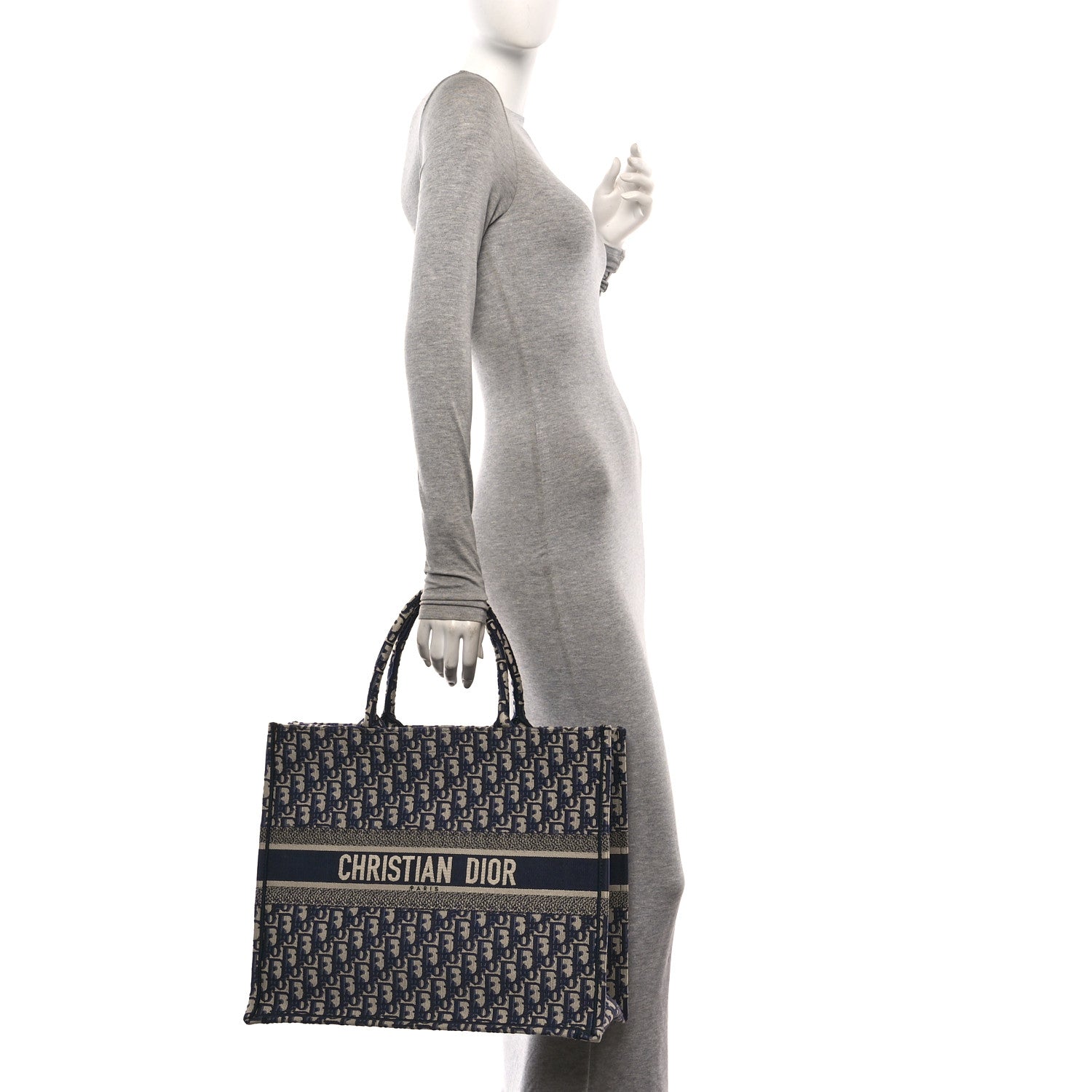 Christian Dior Oblique Large Book Tote Blue Multicolor 2 of 11